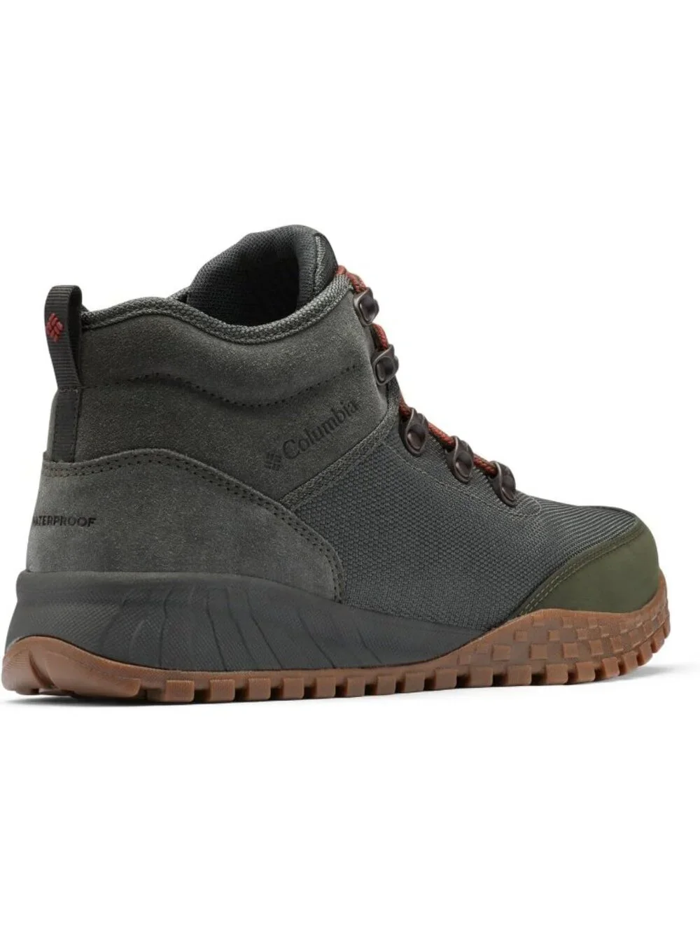 Men's Dark Moss Waterproof Shoes Casual Low Top Closed Toe Non Slip Hiking Boot